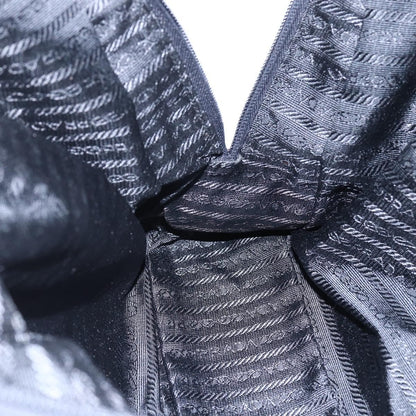 Prada Vintage Shoulder Bag Nylon and Leather, BLACK, NYLON, Shoulder bag