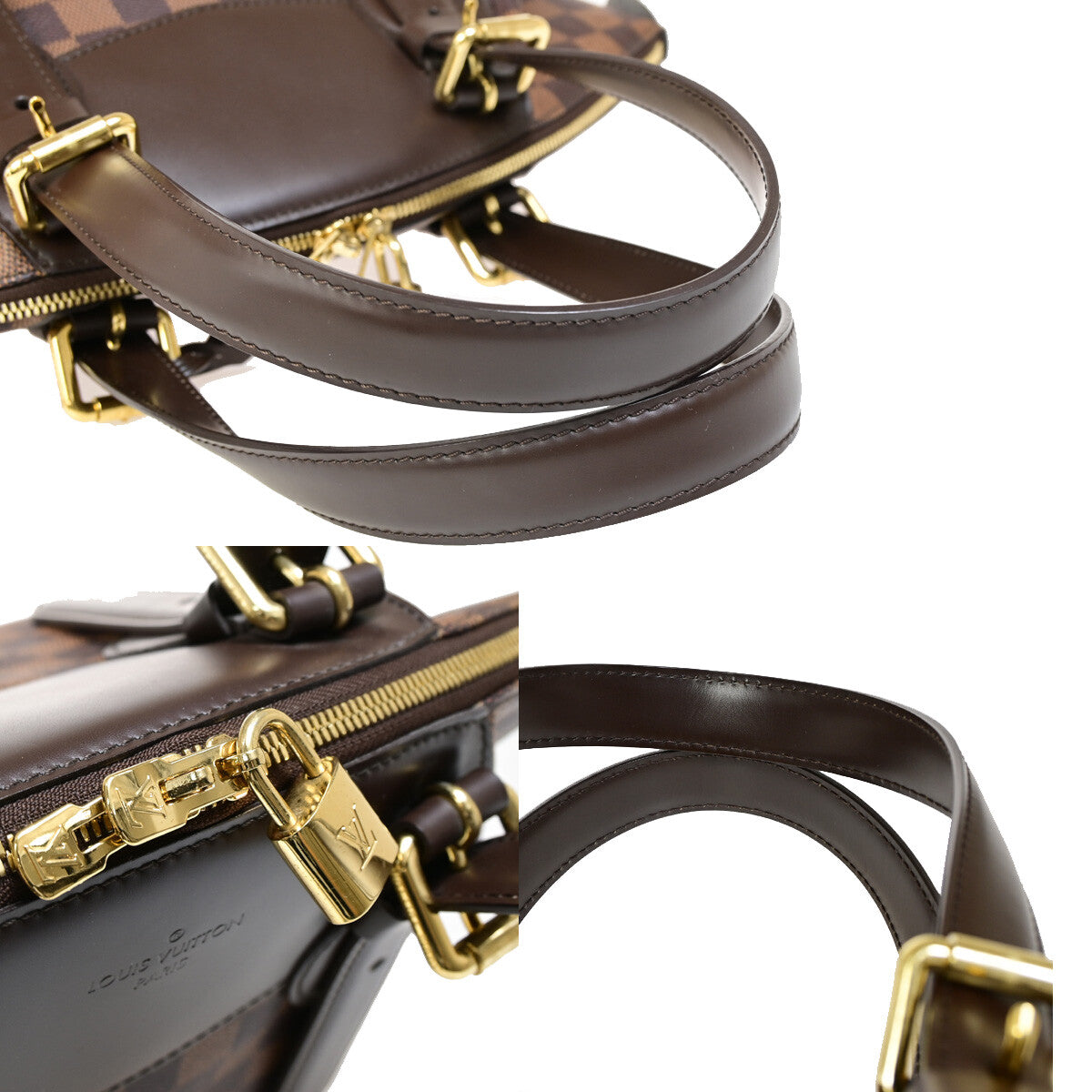 Louis Vuitton Verona Handbag Damier, BROWN, CANVAS, Shoulder bag
