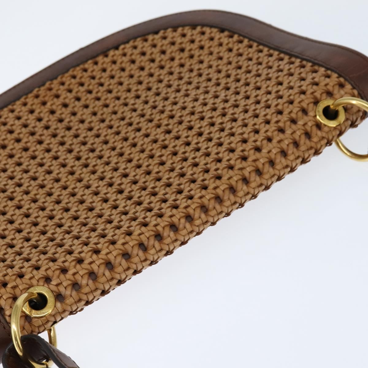 Stella McCartney Flap Shoulder Bag Polyester, BROWN, POLYESTER, Shoulder bag