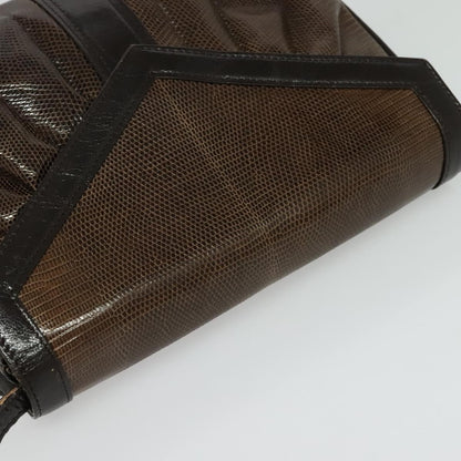 Saint Laurent Vintage Shoulder Bag Leather, BROWN, LEATHER, Shoulder bag