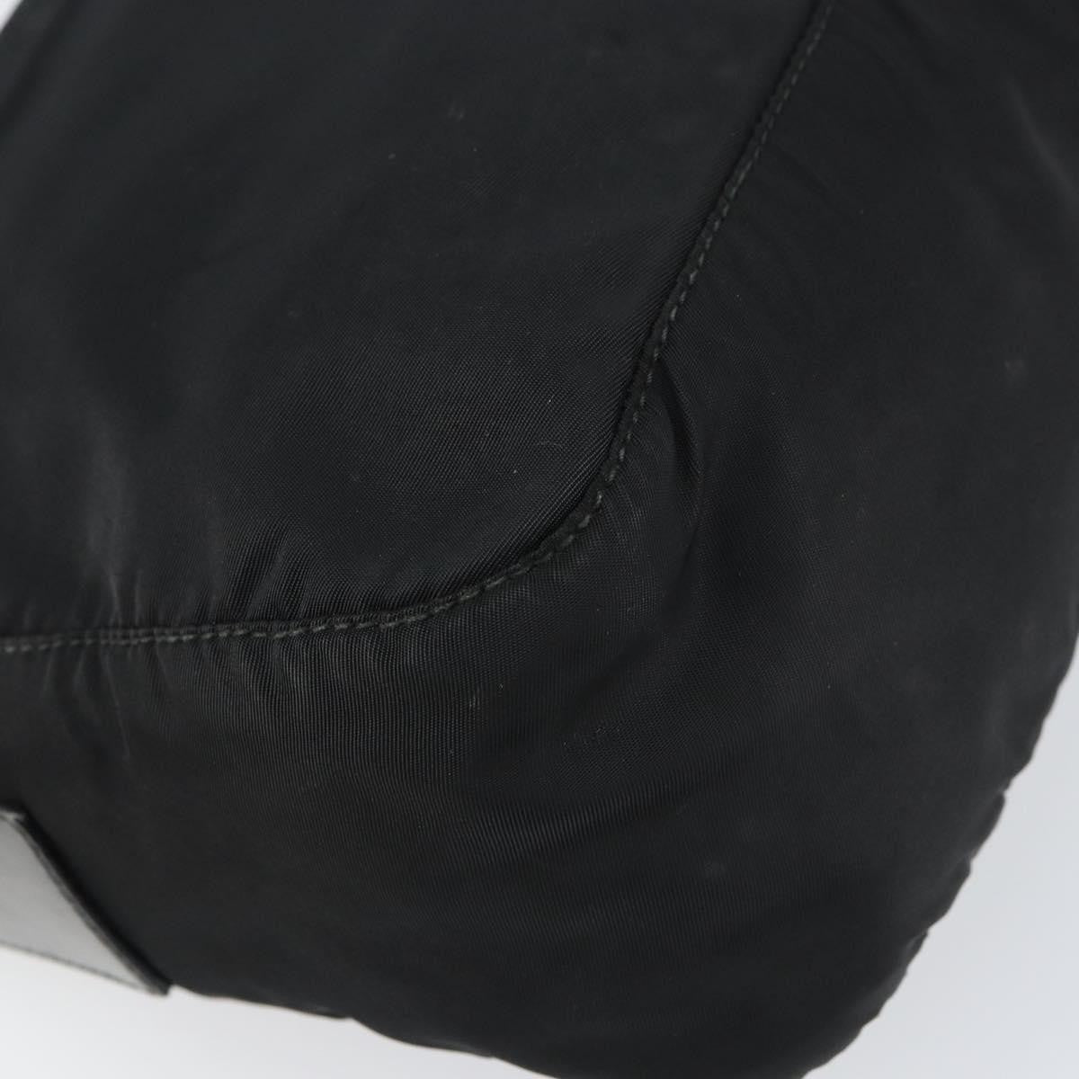 Prada Front Zip Messenger Bag Tessuto, BLACK, NYLON, Shoulder bag