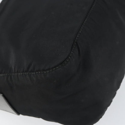 Prada Front Zip Messenger Bag Tessuto, BLACK, NYLON, Shoulder bag