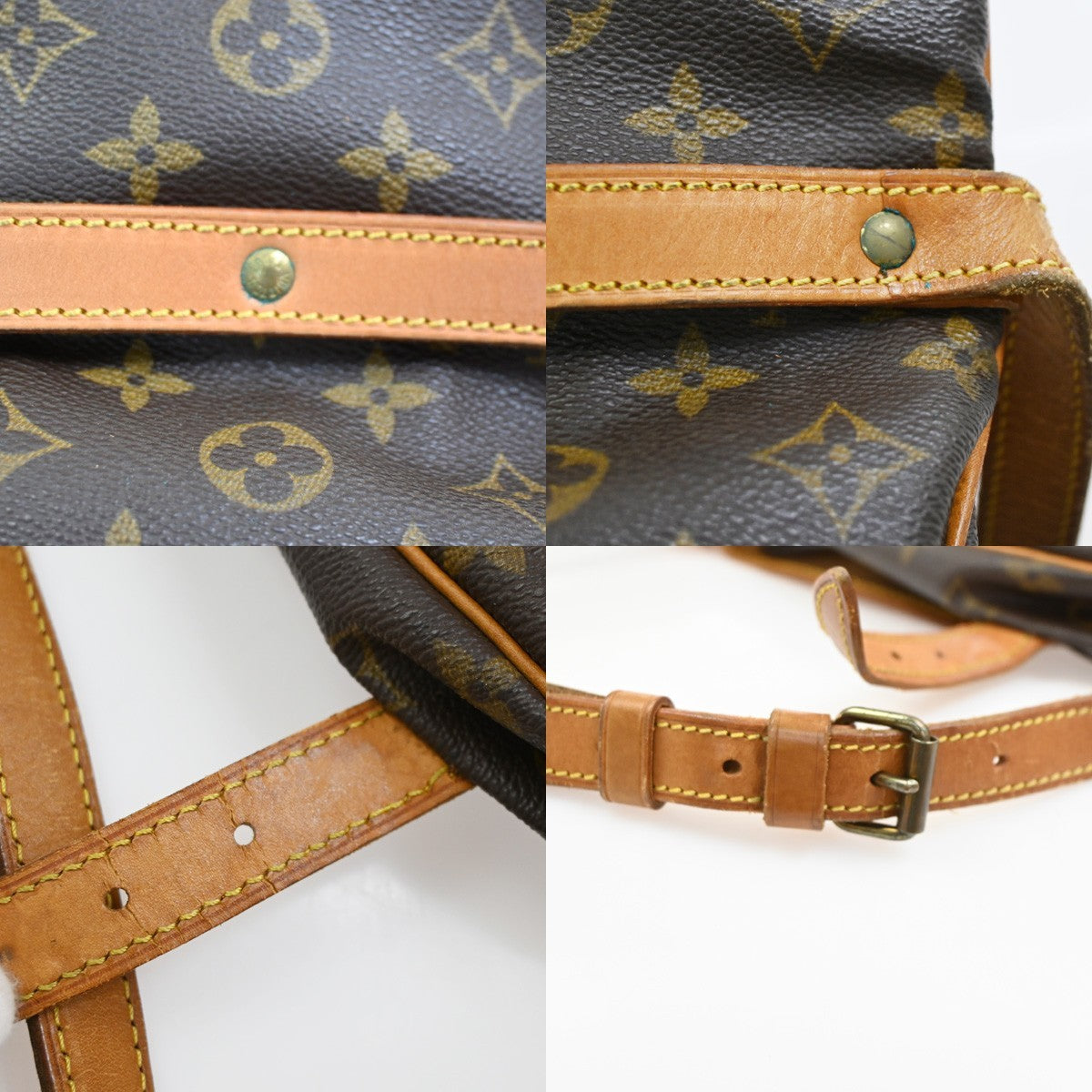 Louis Vuitton Saumur Handbag Monogram Canvas, Brown, Canvas, Shoulder Bag