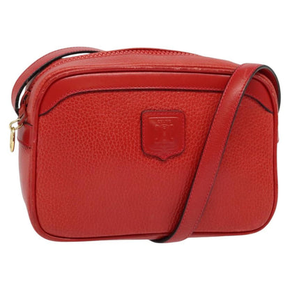 Celine Shoulder Bag Leather, RED, LEATHER, Shoulder bag