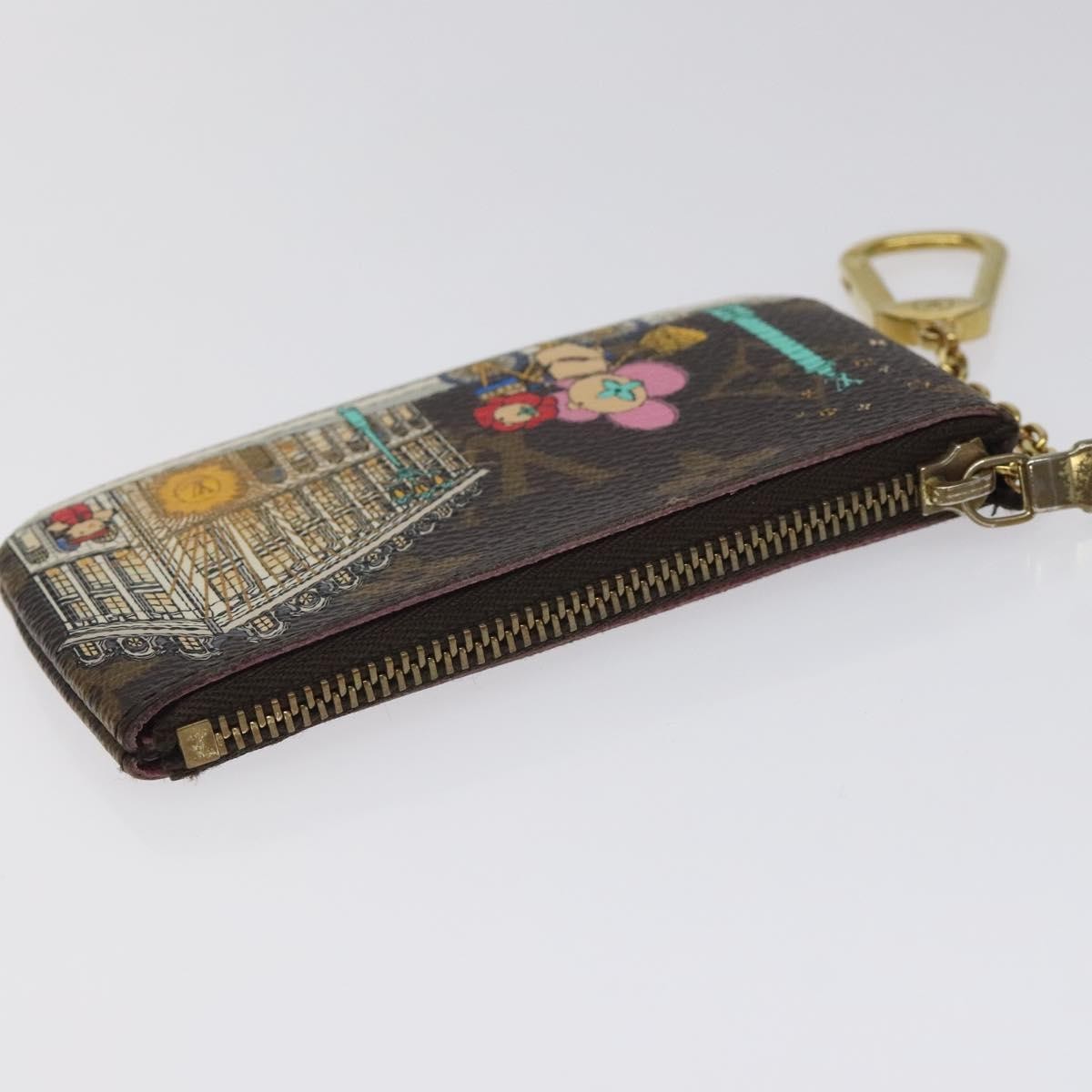 Louis Vuitton Pochette Clés Monogram Vivienne, BROWN, CANVAS, Wallets