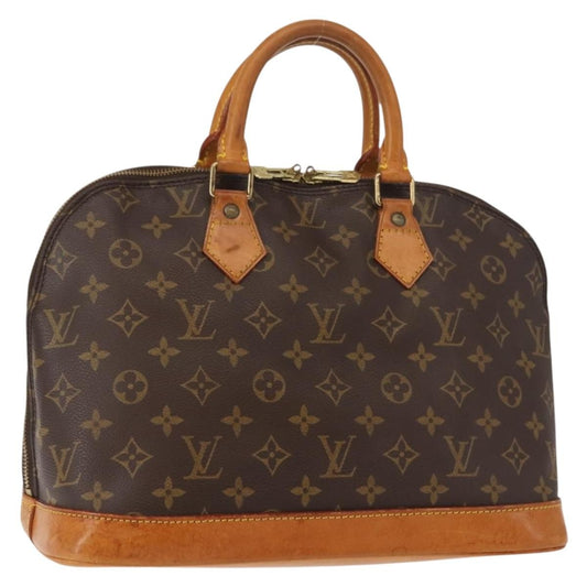 Louis Vuitton Vintage Alma Handbag Monogram Canvas, BROWN, CANVAS, Handbag
