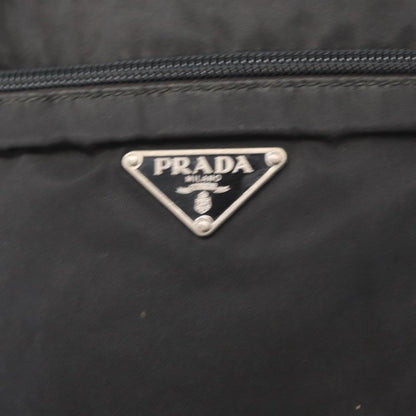 Prada Front Pocket Messenger Bag Tessuto, BLACK, NYLON, Shoulder bag