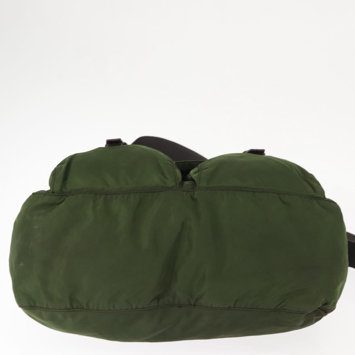 Prada Zip Buckle Messenger Bag Tessuto, KHAKI, NYLON, Crossbody bag