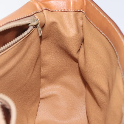 Celine Vintage Convertible Macadam Turnlock Shoulder Bag Canvas and Leather, BROWN, CANVAS, Shoulder bag