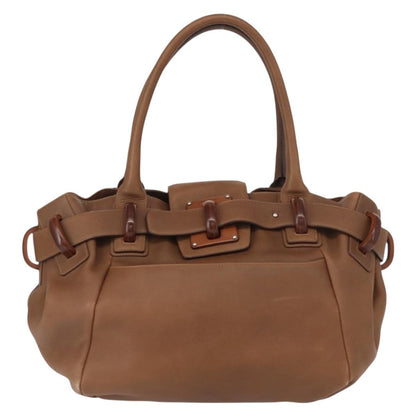 Salvatore Ferragamo Vintage Handbag Leather, BROWN, LEATHER, Handbag