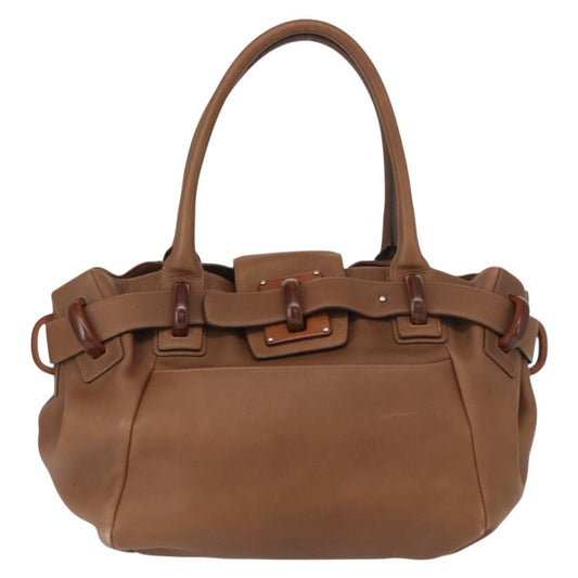 Salvatore Ferragamo Vintage Handbag Leather, BROWN, LEATHER, Handbag