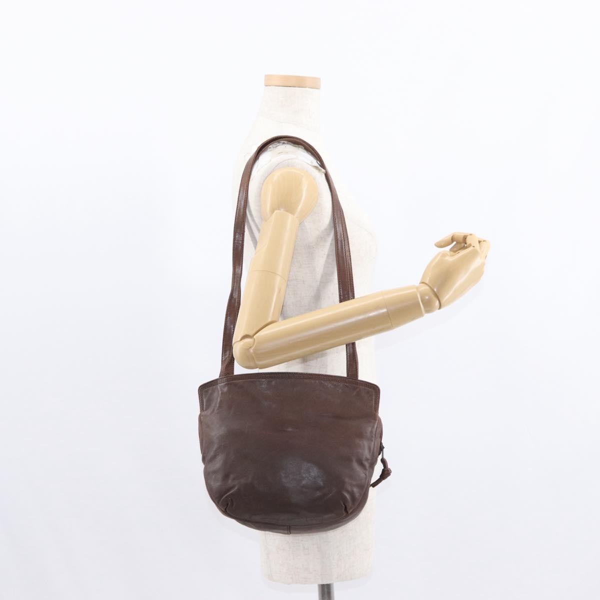 Loewe Anagram Shoulder Bag Leather, BROWN, LEATHER, Shoulder bag