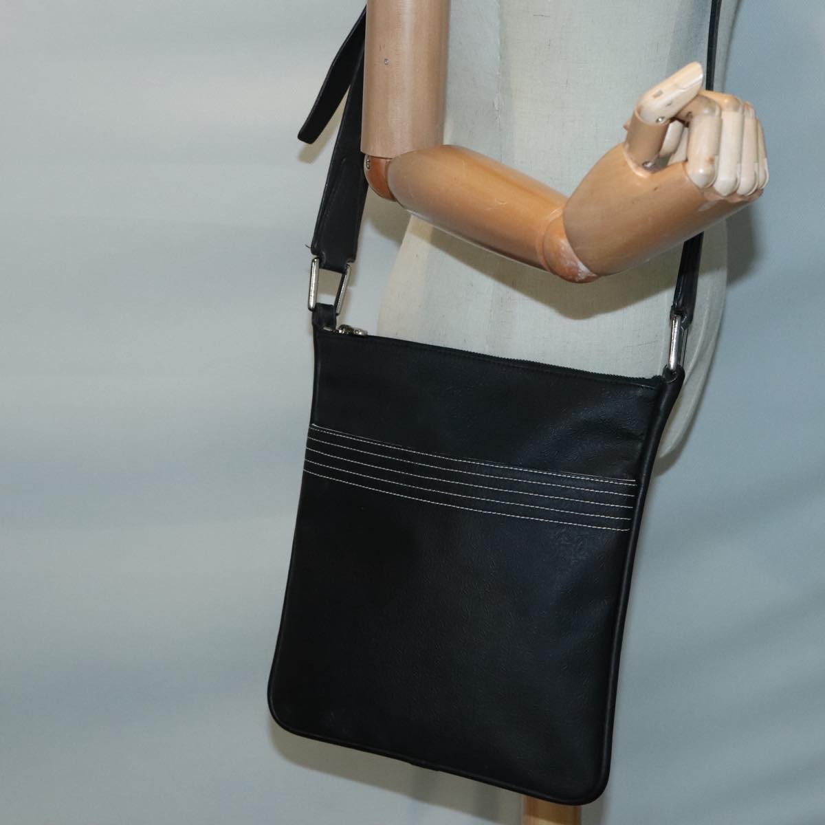 Loewe Anagram Shoulder Bag Leather, BLACK, LEATHER, Shoulder bag