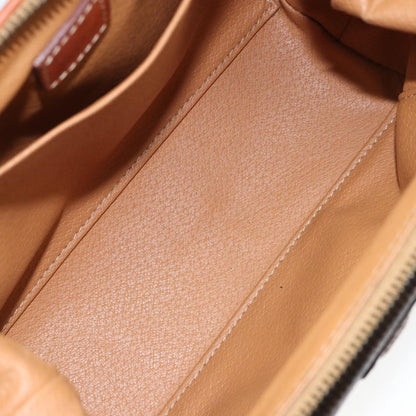 Celine Macadam Pochette Canvas and Leather, BROWN, CANVAS, Clutche & pouche