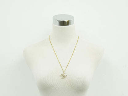 Chanel Rainbow CC Pendant Necklace Metal and Crystals, GOLD, GOLD_PLATED, Necklace