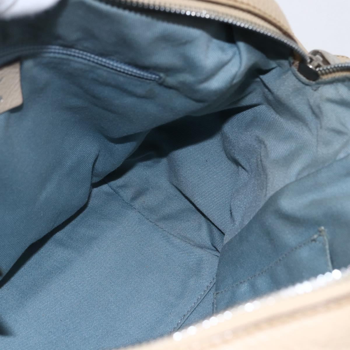 Salvatore Ferragamo Gancini handbag Leather, BEIGE, LEATHER, Shoulder bag