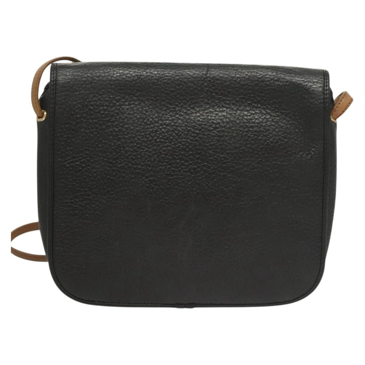 Christian Dior Vintage Trotter Crossbody Bag Leather, BLACK, LEATHER, Clutche & pouche