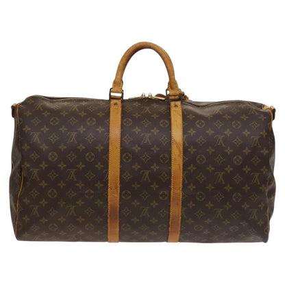 Louis Vuitton Keepall Bandouliere Bag Monogram Canvas, BROWN, CANVAS, Travel bag