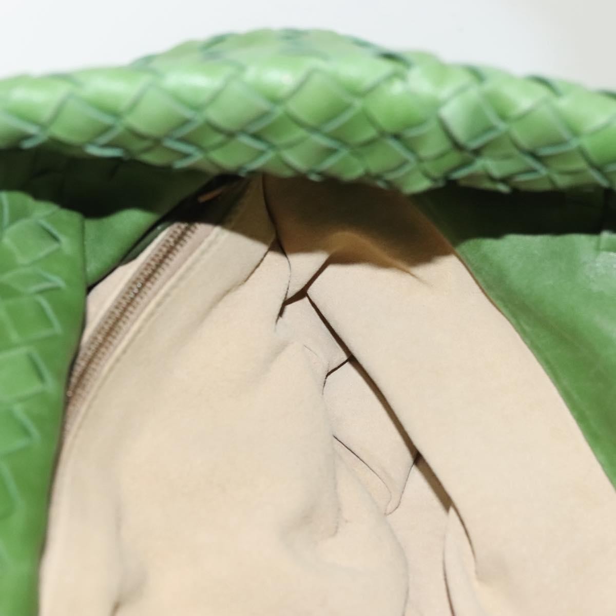 Bottega Veneta Intrecciato Leather, GREEN, LEATHER, Handbag