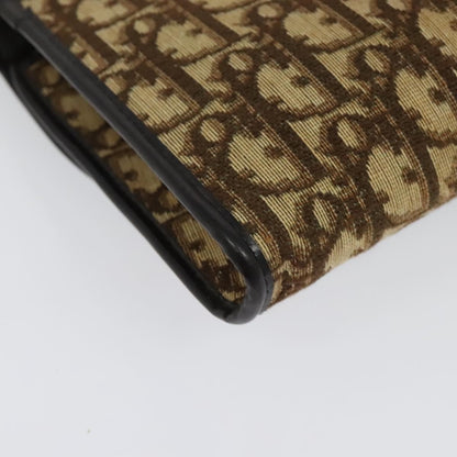 Christian Dior Vintage Flap Crossbody Bag Canvas, BROWN, CANVAS, Shoulder bag