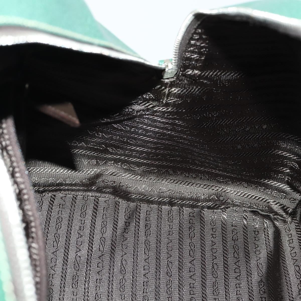 Prada Vintage Boston Bag Leather, GREEN, LEATHER, Travel bag