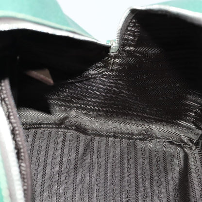 Prada Vintage Boston Bag Leather, GREEN, LEATHER, Travel bag