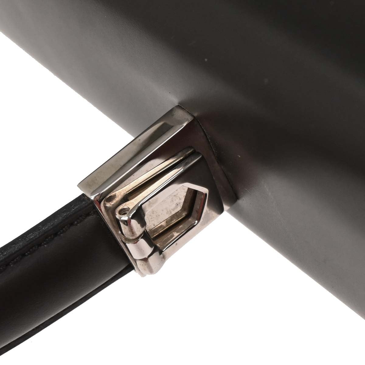 Salvatore Ferragamo Convertible Top Handle Bag Leather, BLACK, LEATHER, Handbag