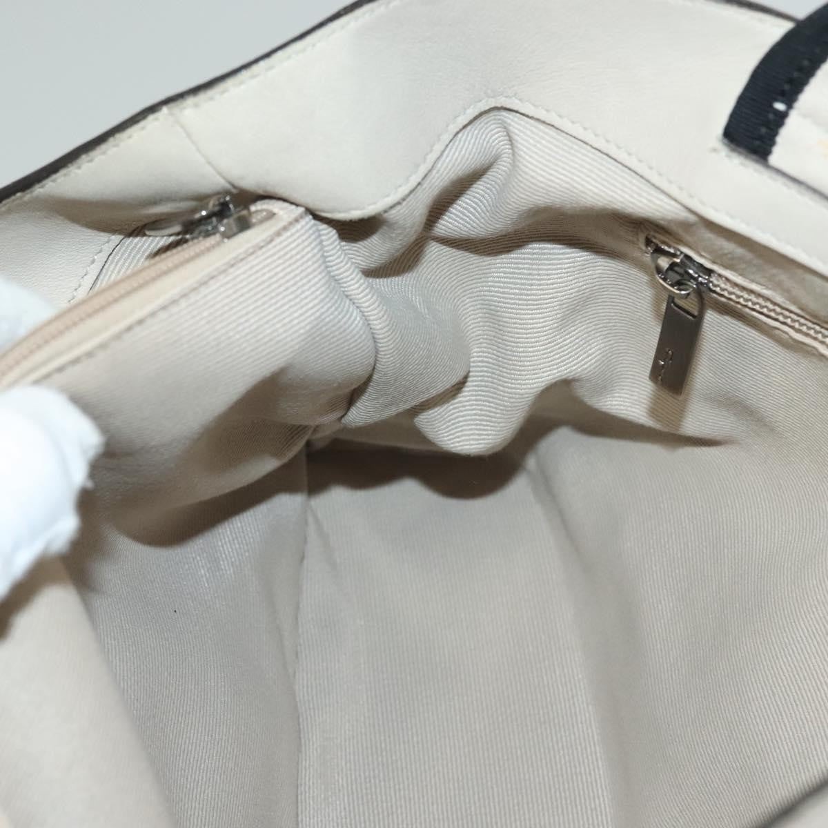 Salvatore Ferragamo Vara bow tote Leather, BEIGE, LEATHER, Tote bag