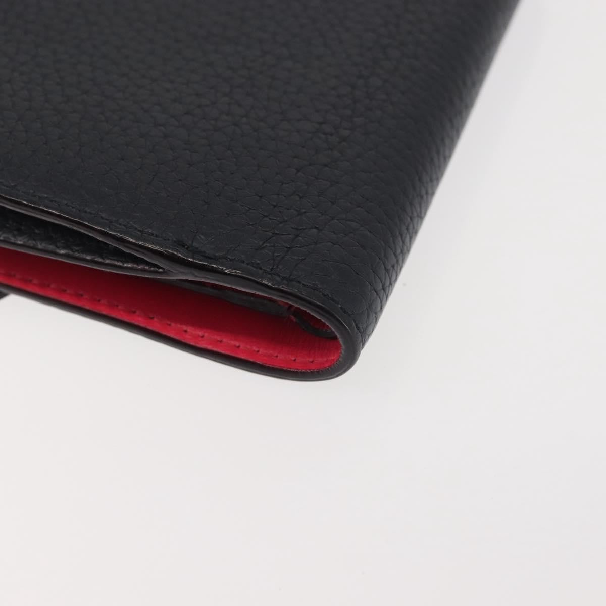 Christian Dior Diorissimo Envelope Wallet Leather, NAVY, LEATHER, Wallets