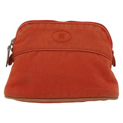 Hermes Bolide Travel Pouch Canvas, ORANGE, CANVAS, Travel bag