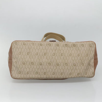 Christian Dior Front Pocket Convertible Tote Canvas, BEIGE, CANVAS, Tote bag