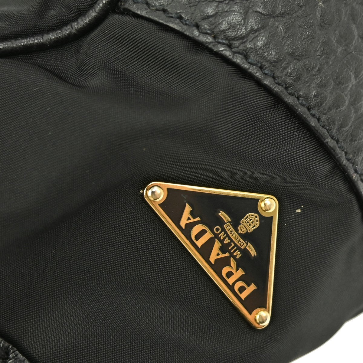 Prada Front Flap Pocket Tote Nylon, BLACK, NYLON, Handbag