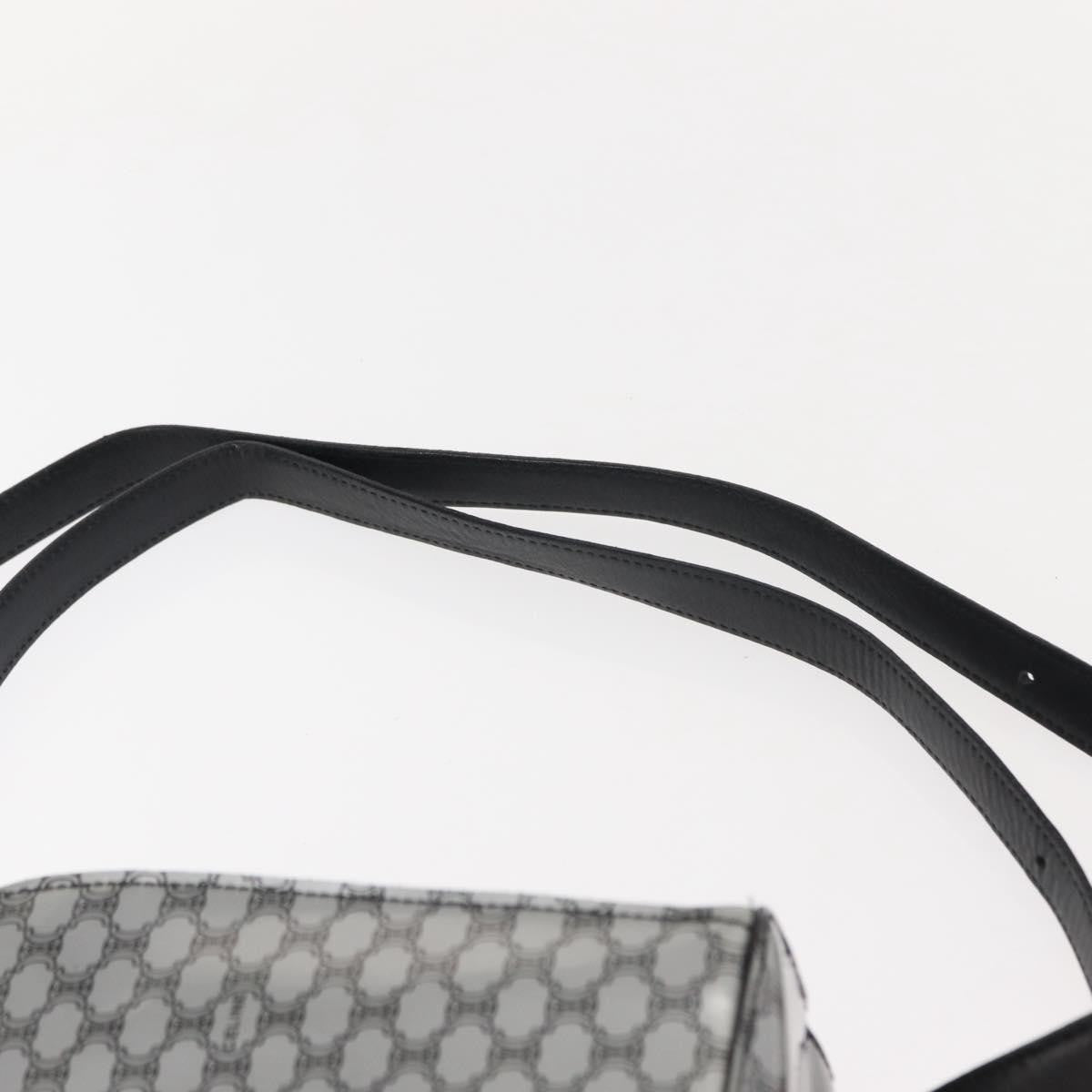 Celine Vintage Macadam Backpack Canvas and Leather, SILVER, PVC, Backpack