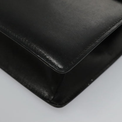 Celine Shoulder Bag Leather, BLACK, LEATHER, Shoulder bag