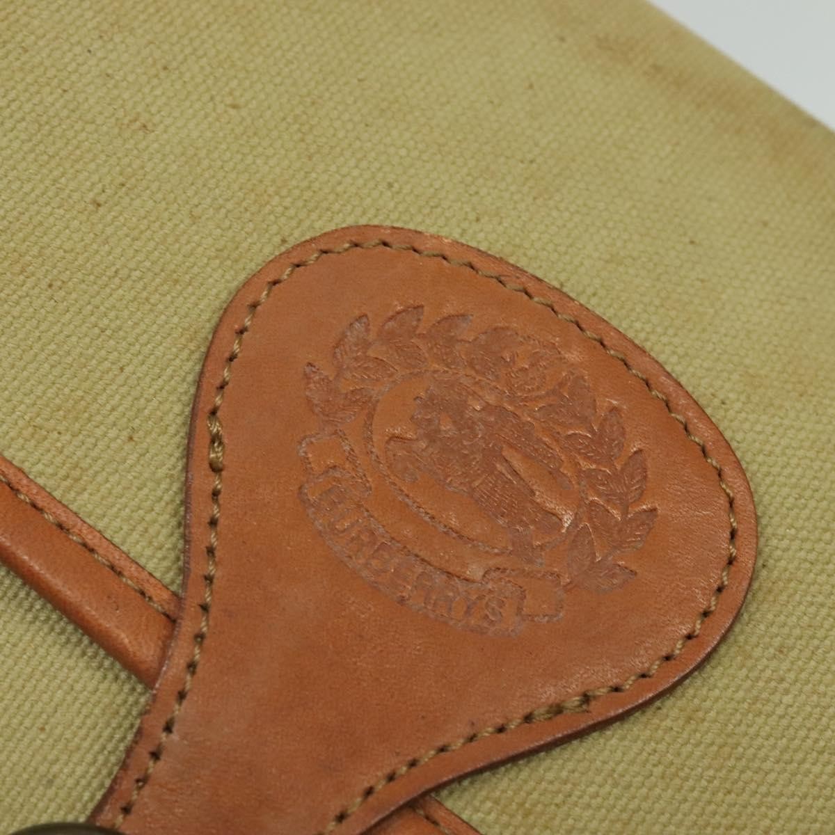 Burberry Front Pocket Messenger Bag Canvas, BEIGE, CANVAS, Shoulder bag