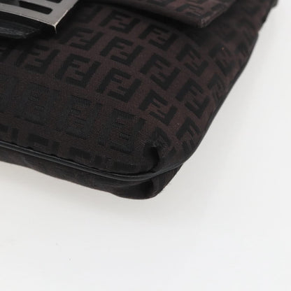 Fendi Vintage Flap Crossbody Bag Zucchino Canvas, BROWN, CANVAS, Shoulder bag