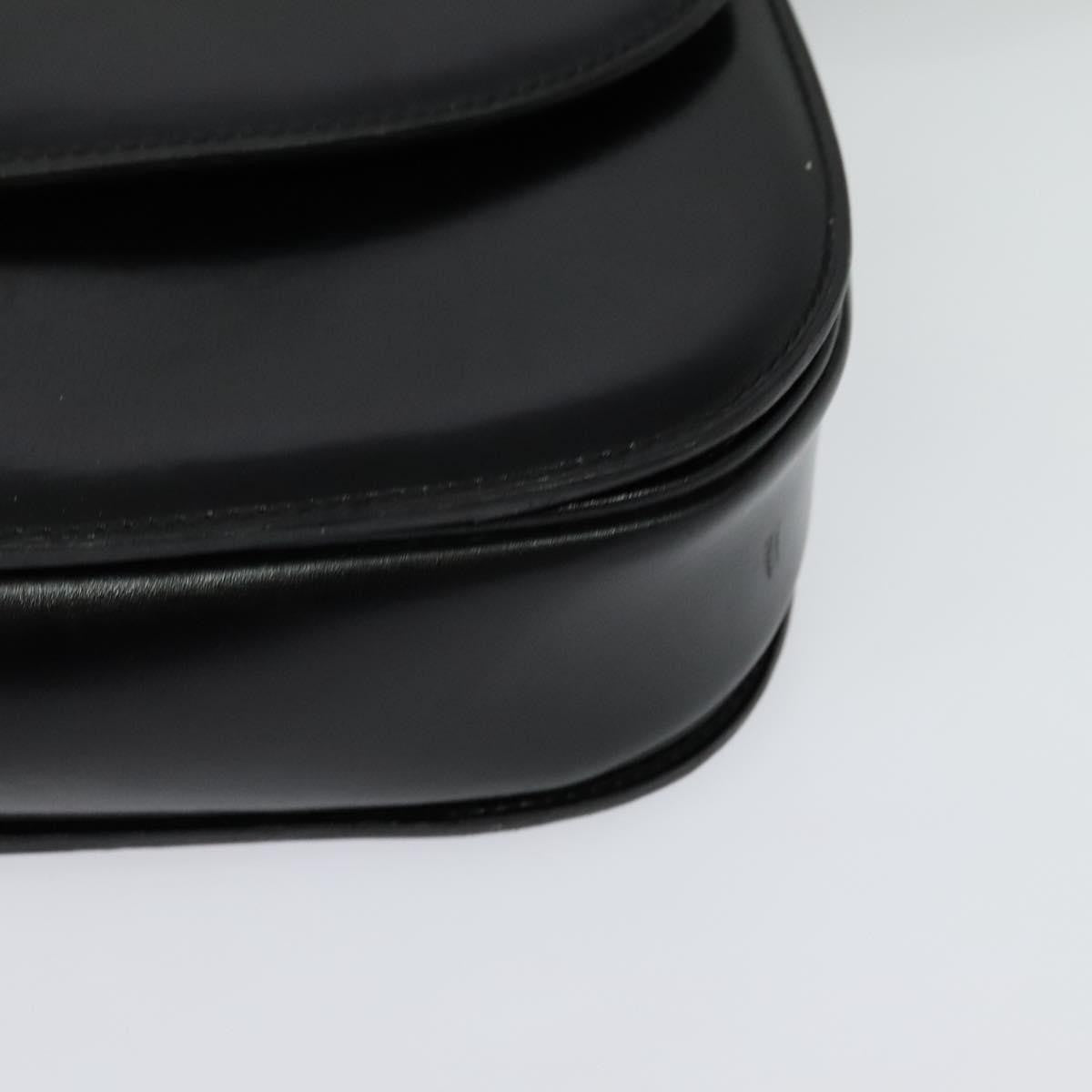 Celine Shoulder Bag Leather, BLACK, LEATHER, Shoulder bag