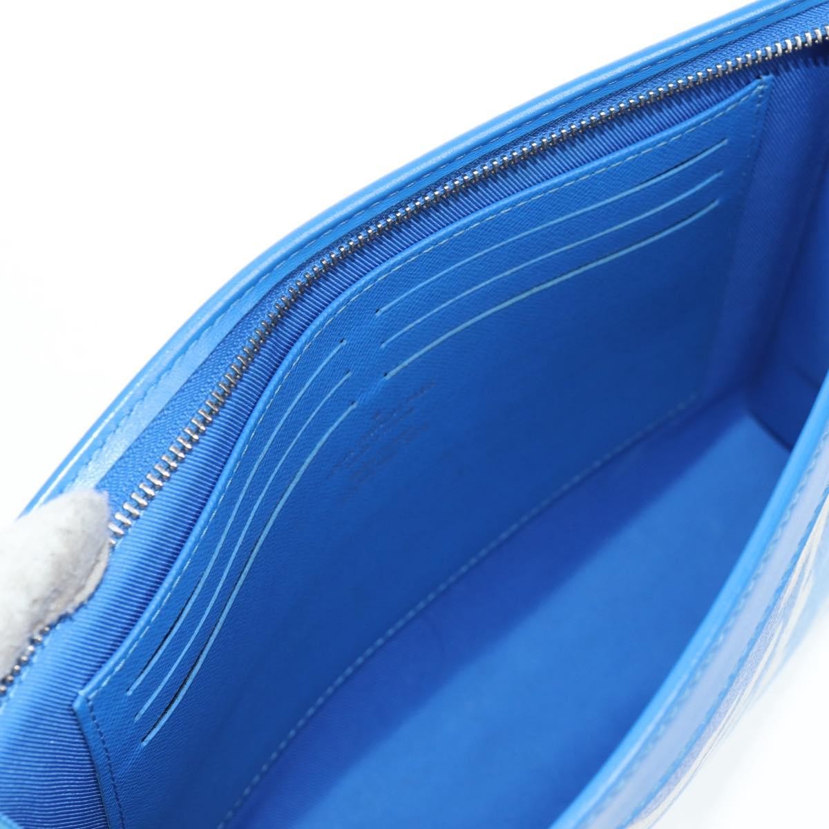 Louis Vuitton Pochette Voyage Limited Edition Monogram Clouds, BLUE, PVC, Clutche & pouche