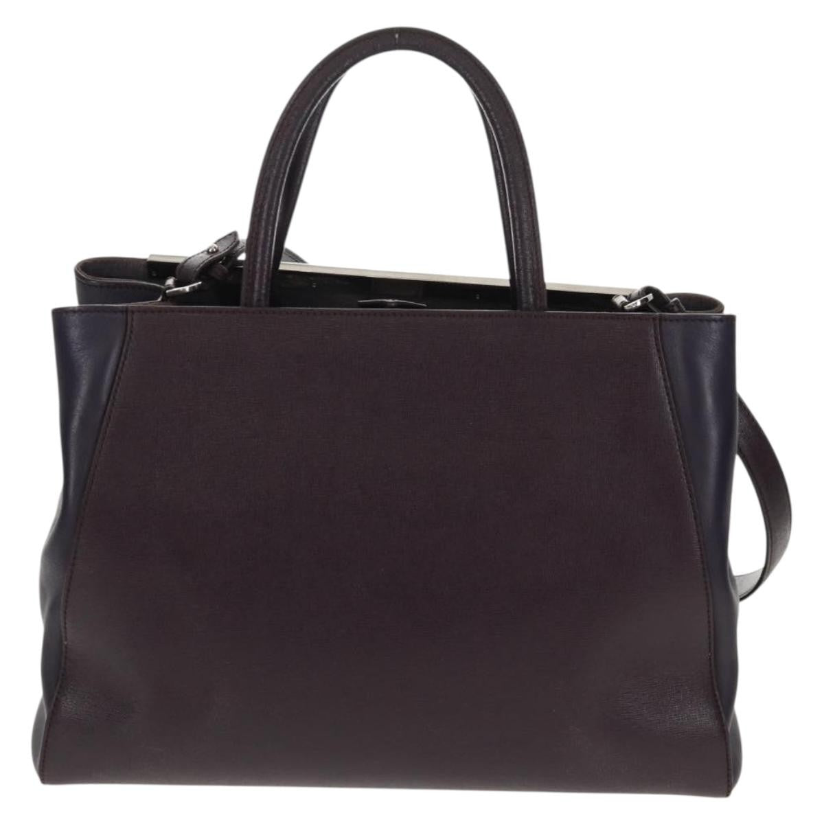 Fendi 2Jours Bag Leather, PURPLE, LEATHER, Handbag