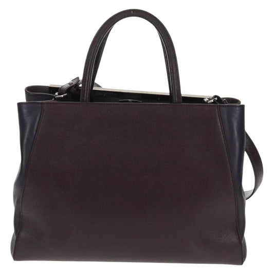 Fendi 2Jours Bag Leather, PURPLE, LEATHER, Handbag