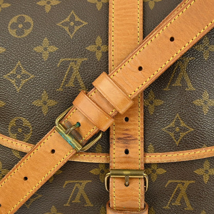 Louis Vuitton Saumur Handbag Monogram Canvas, BROWN, CANVAS, Shoulder bag