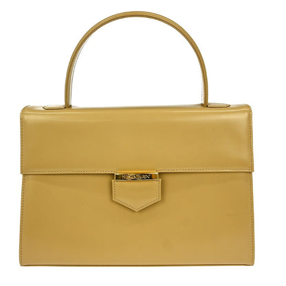 Saint Laurent Vintage Handbag Leather, BEIGE, LEATHER, Handbag