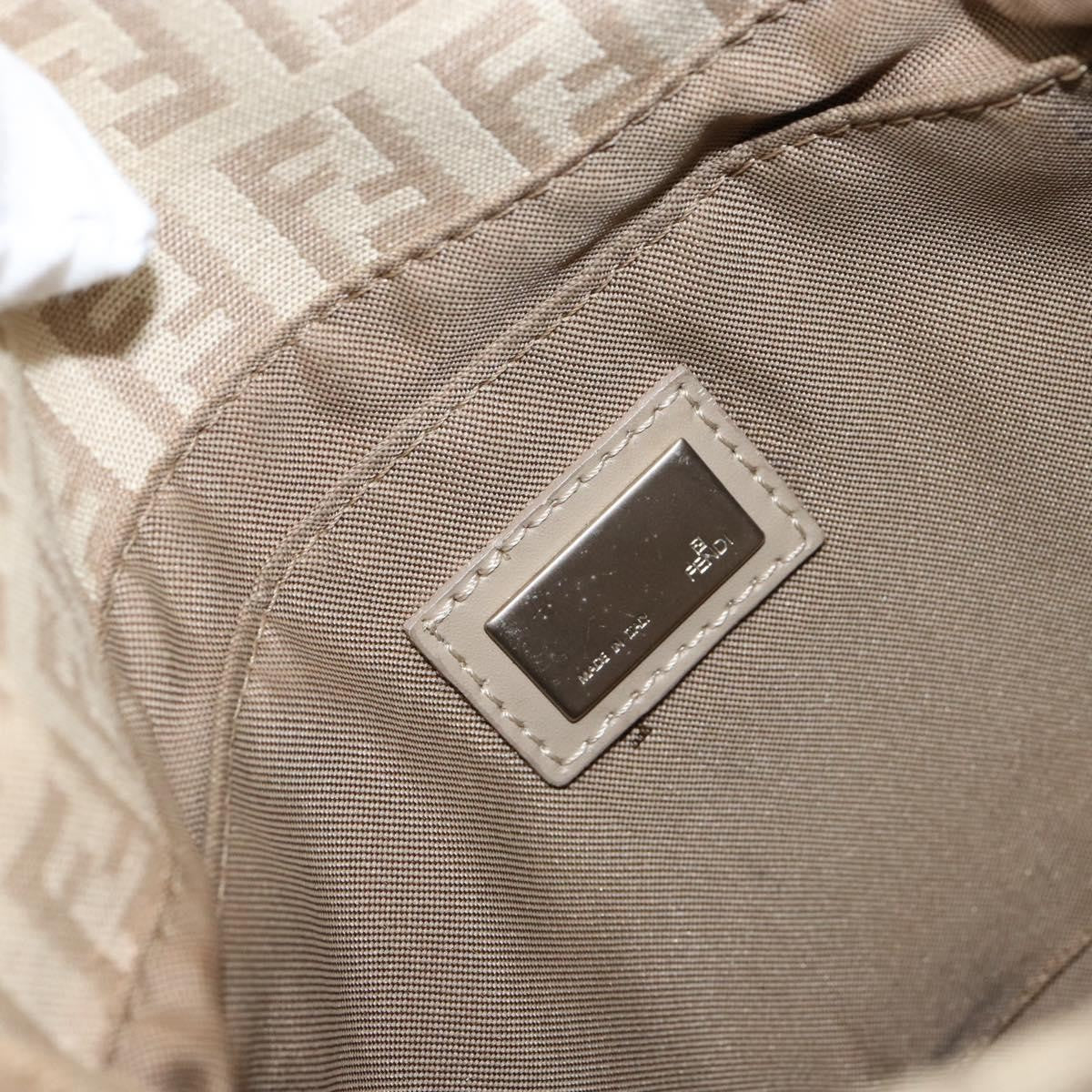 Fendi Vintage Flap Crossbody Bag Zucchino Canvas, BEIGE, CANVAS, Shoulder bag