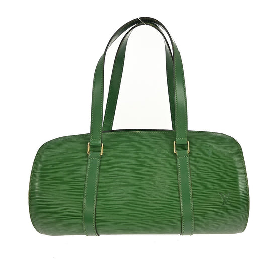 Louis Vuitton Soufflot Handbag Epi Leather, GREEN, LEATHER, Handbag
