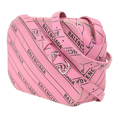 Balenciaga Everyday Camera Bag Monogram Printed Leather, PINK, LEATHER, Shoulder bag