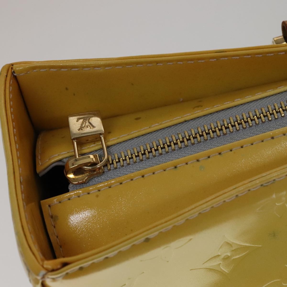 Louis Vuitton Columbus Handbag Monogram Vernis, YELLOW, PATENT_LEATHER, Handbag