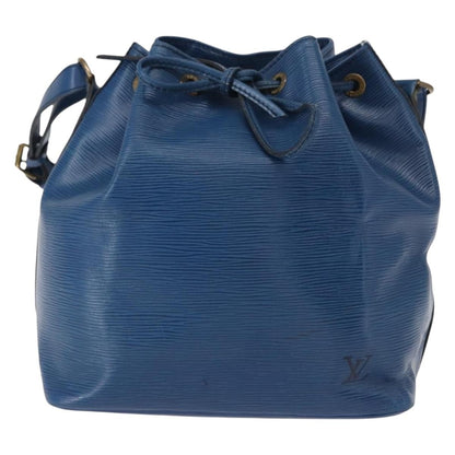 Louis Vuitton Petit Noe Handbag Epi Leather, BLUE, LEATHER, Shoulder bag