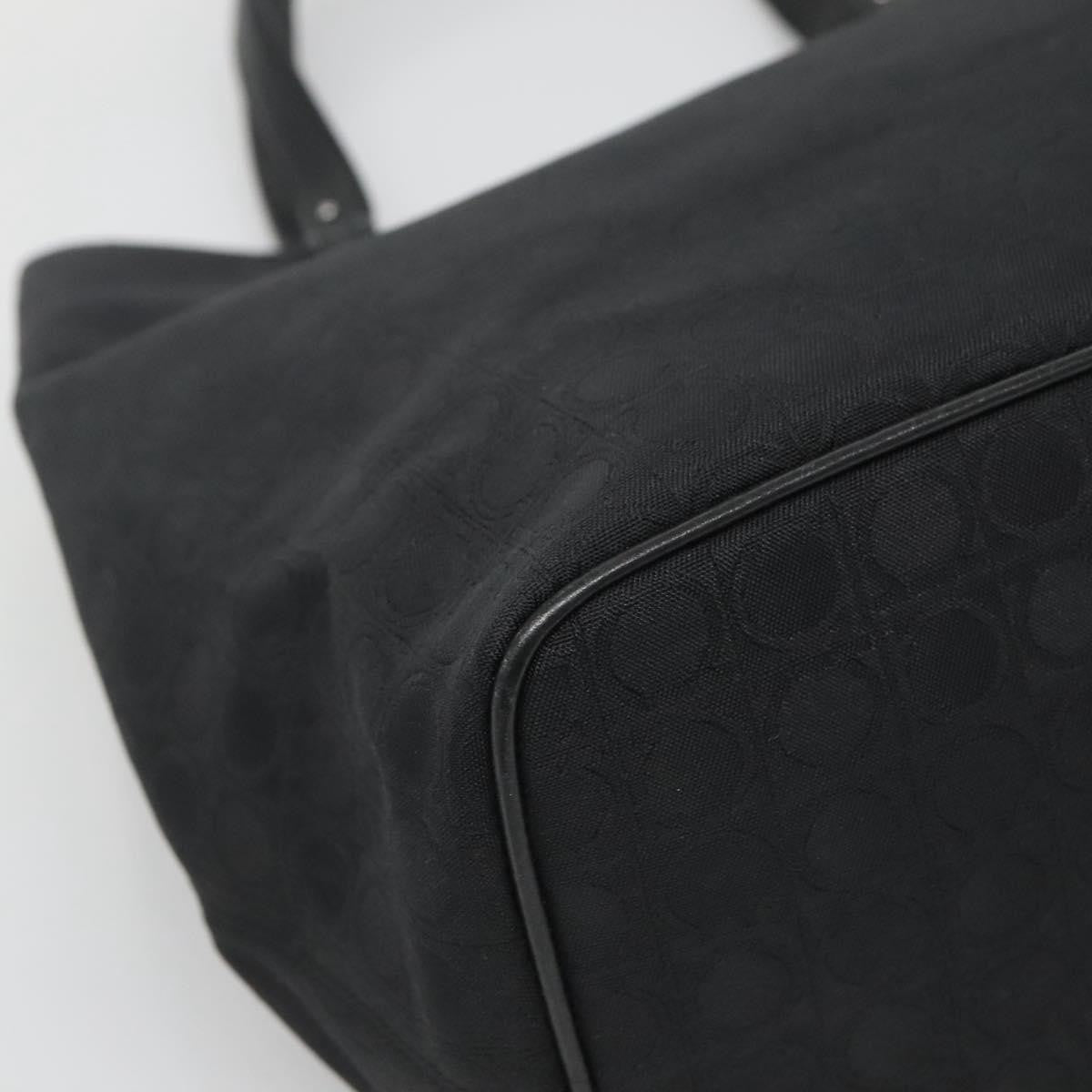 Salvatore Ferragamo Gancini Tote Canvas, BLACK, CANVAS, Tote bag
