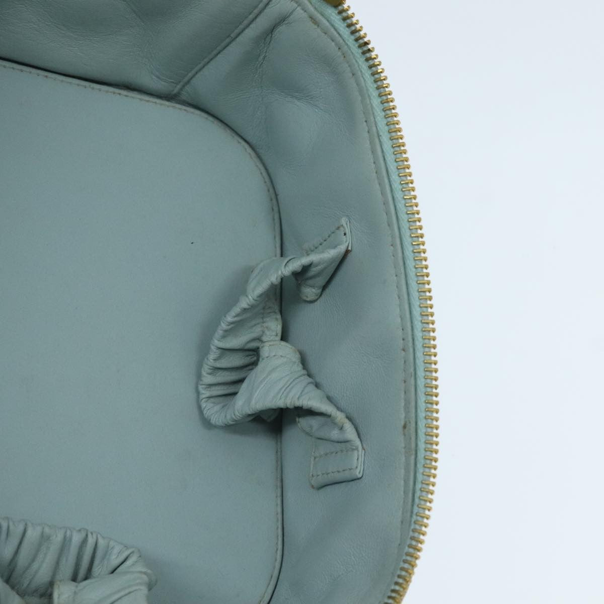 Chanel Cosmetic Case Quilted Lambskin, BLUE, LEATHER, Toiletry Case