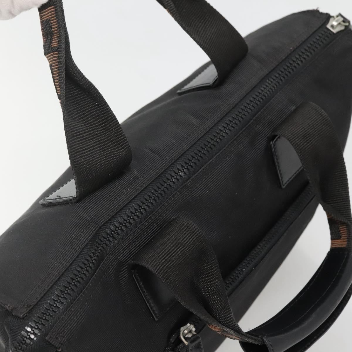 Fendi Vintage Convertible Logo Weekender Nylon, BLACK, CANVAS, Handbag